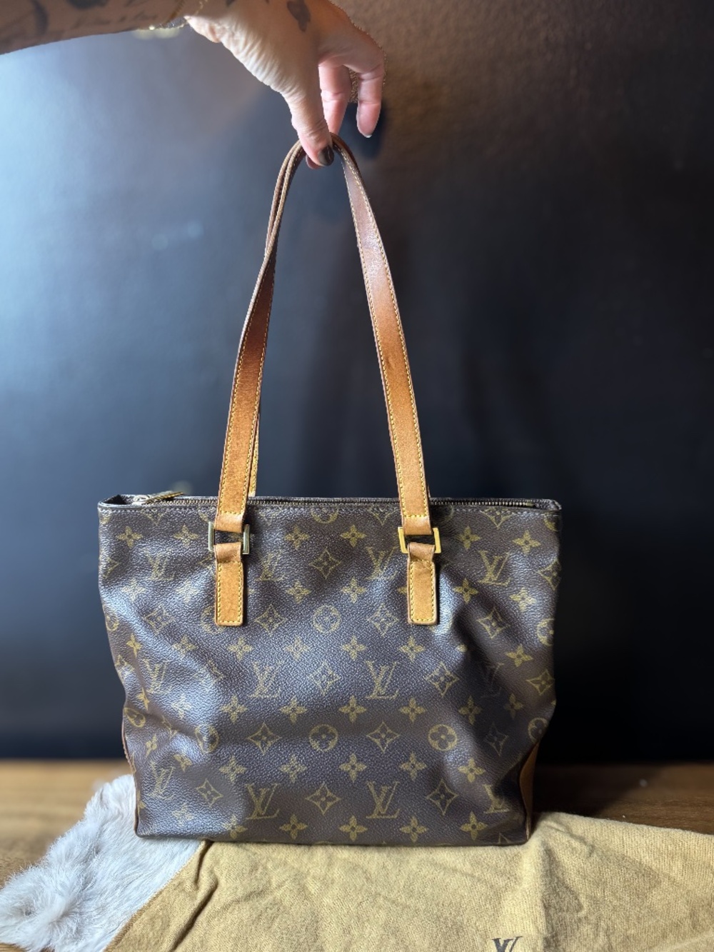 Authentic Louis Vuitton Monogram Cabas Piano Tote Bag
